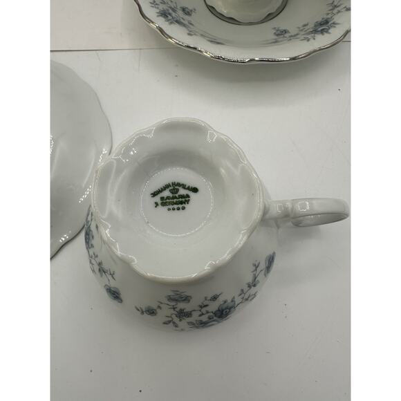 Johann Haviland China Blue Garland Cup And Saucer Bavaria Germany Set of 8 - Picture 8 of 8